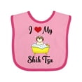 thumbnail image 1 of Inktastic I Love My Shih Tzu Dog Gifts Boys or Girls Baby Bib, 1 of 4