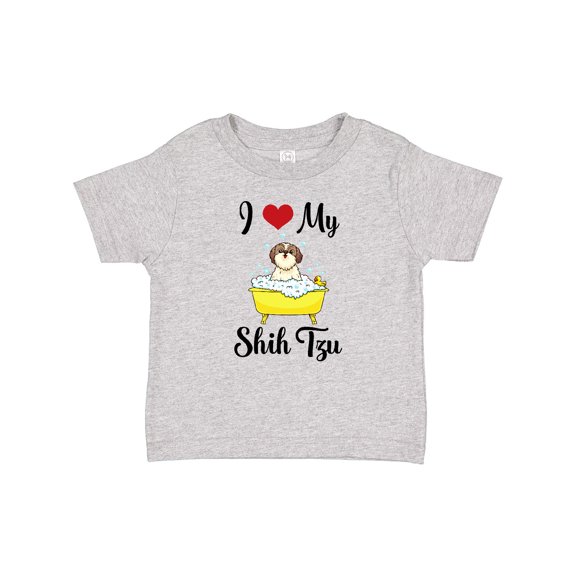 Inktastic I Love My Shih Tzu Dog Gifts Boys or Girls Baby T-Shirt