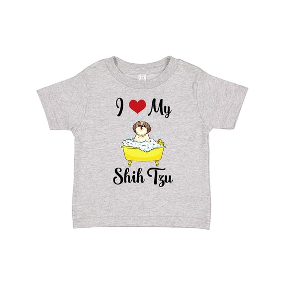 Inktastic I Love My Shih Tzu Dog Boys or Girls Toddler T-Shirt