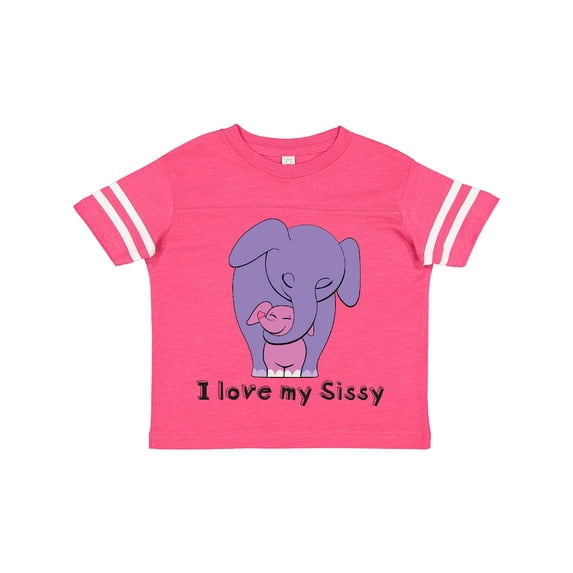 Inktastic I Love My Sissy Elephant Purple Pink Boys or Girls Toddler T-Shirt