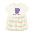 thumbnail image 1 of Inktastic I Love My Sissy Elephant Purple Pink Girls Baby Dress, 1 of 5