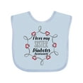thumbnail image 1 of Inktastic I Love My Sister Diabetes Awareness Boys or Girls Baby Bib, 1 of 4