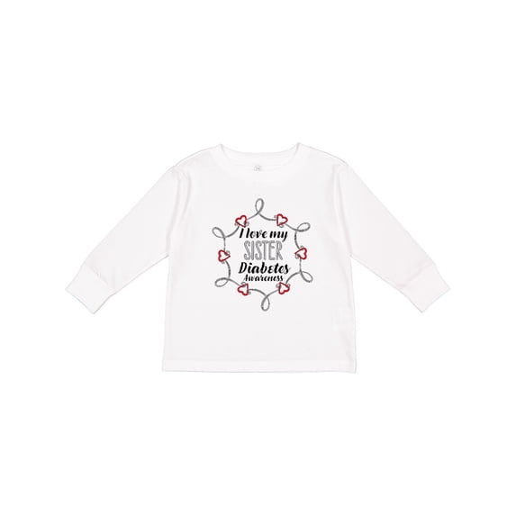 Inktastic I Love My Sister Diabetes Awareness Boys or Girls Long Sleeve Toddler T-Shirt