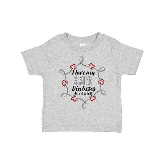 Inktastic I Love My Sister Diabetes Awareness Boys or Girls Toddler T-Shirt