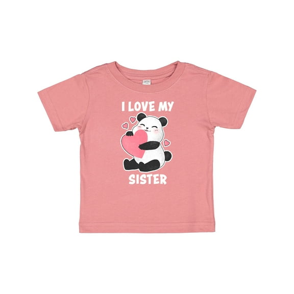 Inktastic I Love My Sister with Panda Illustration Boys or Girls Baby T-Shirt