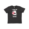 thumbnail image 1 of Inktastic I Love My Sister with Panda Illustration Youth T-Shirt, 1 of 5
