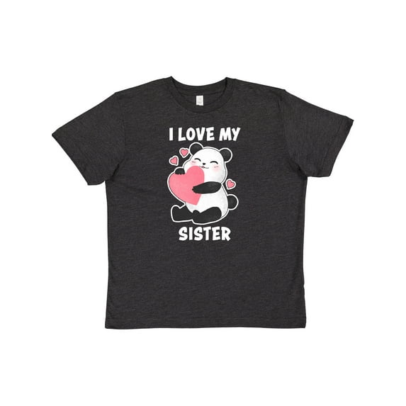 Inktastic I Love My Sister with Panda Illustration Youth T-Shirt