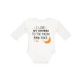 thumbnail image 1 of Inktastic I Love My Sisters to the Moon and Back Boys or Girls Long Sleeve Baby Bodysuit, 1 of 5