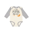thumbnail image 1 of Inktastic I Love My Sisters to the Moon and Back Boys or Girls Long Sleeve Baby Bodysuit, 1 of 5