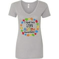 thumbnail image 1 of Inktastic I Love My Son Autism Awareness Women's V-Neck T-Shirt, 1 of 5