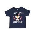 thumbnail image 1 of Inktastic I Love My Step Dad with Cute Penguin and Hearts Girls Toddler T-Shirt, 1 of 5