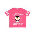 thumbnail image 1 of Inktastic I Love My Step Dad with Cute Penguin and Hearts Girls Toddler T-Shirt, 1 of 5