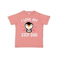 thumbnail image 1 of Inktastic I Love My Step Dad with Cute Penguin and Hearts Girls Toddler T-Shirt, 1 of 5