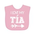 thumbnail image 1 of Inktastic I Love My Tia with Arrow Boys or Girls Baby Bib, 1 of 4