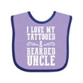 thumbnail image 1 of Inktastic I Love My Tattooed & Bearded Uncle Boys Baby Bib, 1 of 4