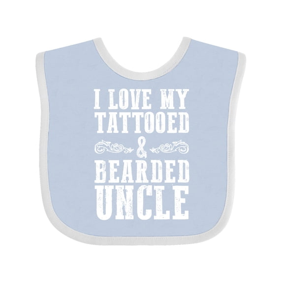 Inktastic I Love My Tattooed & Bearded Uncle Boys Baby Bib