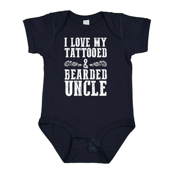 Inktastic I Love My Tattooed & Bearded Uncle Boys Baby Bodysuit