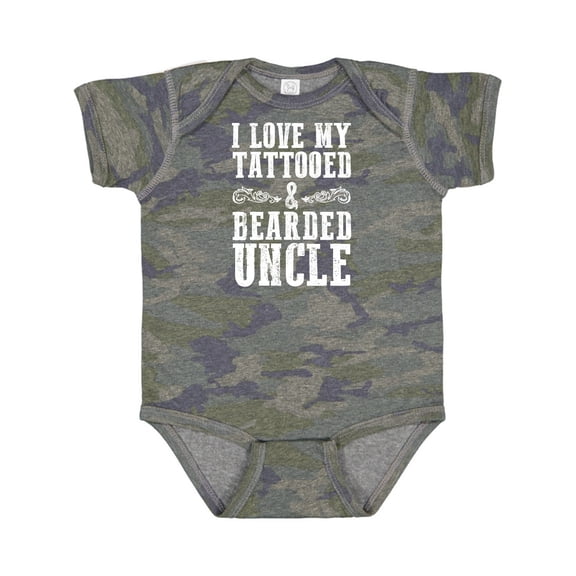 Inktastic I Love My Tattooed & Bearded Uncle Boys Baby Bodysuit