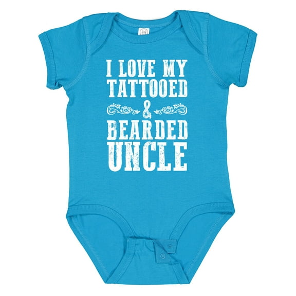 Inktastic I Love My Tattooed & Bearded Uncle Boys Baby Bodysuit