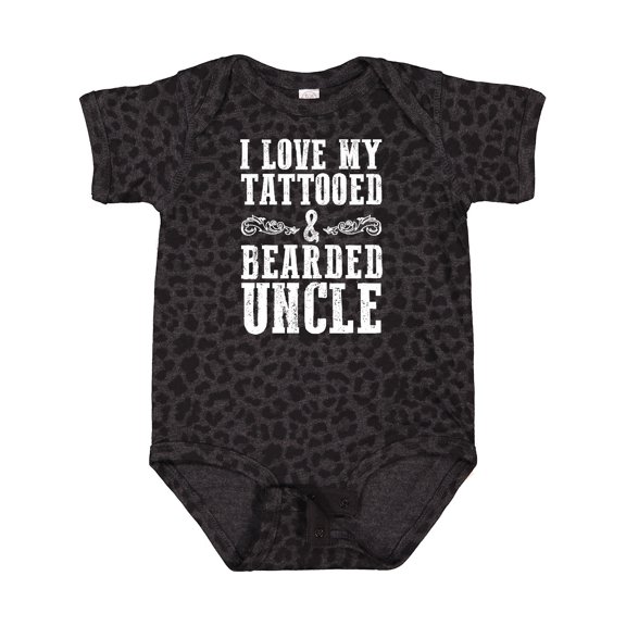 Inktastic I Love My Tattooed & Bearded Uncle Boys Baby Bodysuit