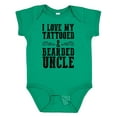 thumbnail image 1 of Inktastic I Love My Tattooed & Bearded Uncle Boys or Girls Baby Bodysuit, 1 of 5