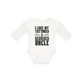 thumbnail image 1 of Inktastic I Love My Tattooed & Bearded Uncle Boys or Girls Long Sleeve Baby Bodysuit, 1 of 5