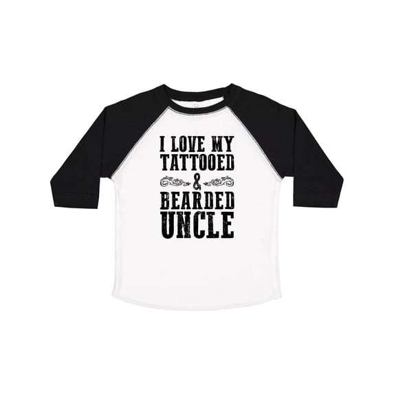 Inktastic I Love My Tattooed & Bearded Uncle Boys or Girls Toddler T-Shirt