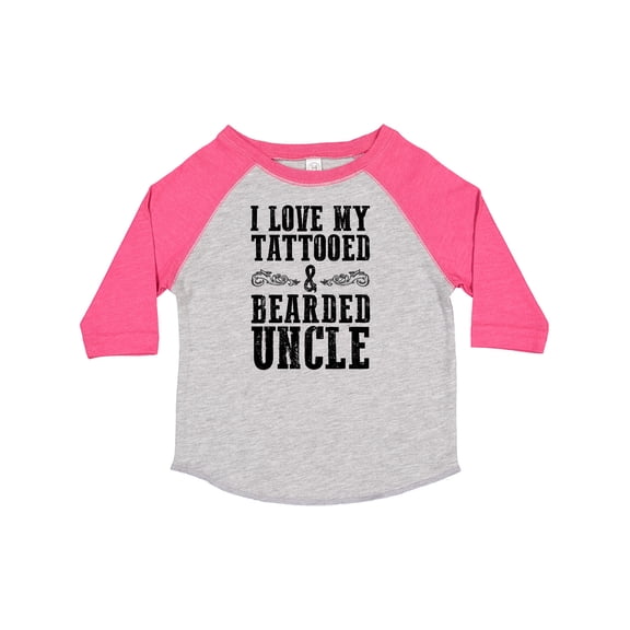 Inktastic I Love My Tattooed & Bearded Uncle Boys or Girls Toddler T-Shirt