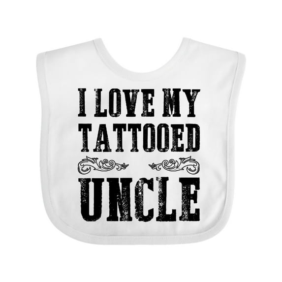 Inktastic I Love My Tattooed Uncle Boys Baby Bib