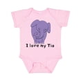 thumbnail image 1 of Inktastic I Love My Tia Elephant Purple Boys or Girls Baby Bodysuit, 1 of 5
