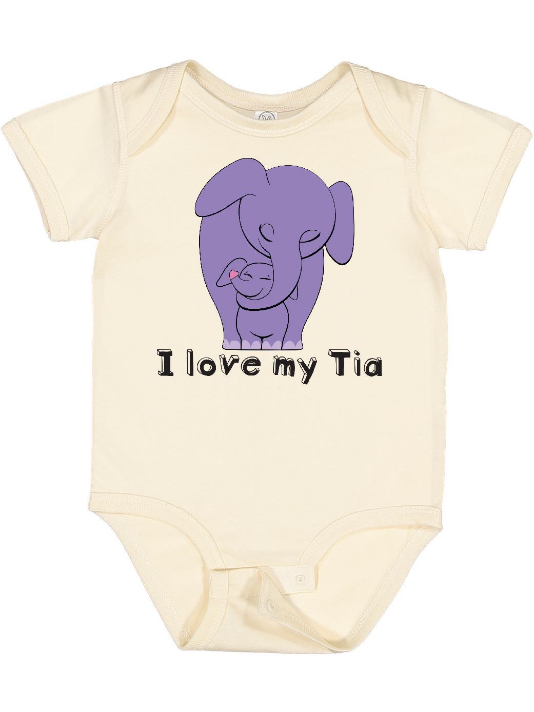 Inktastic I Love My Tia Elephant Purple Boys or Girls Baby 