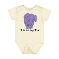 thumbnail image 1 of Inktastic I Love My Tia Elephant Purple Boys or Girls Baby Bodysuit, 1 of 5