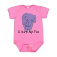 thumbnail image 1 of Inktastic I Love My Tia Elephant Purple Boys or Girls Baby Bodysuit, 1 of 5