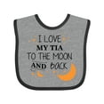 thumbnail image 1 of Inktastic I Love My Tia to the Moon and Back Boys or Girls Baby Bib, 1 of 4