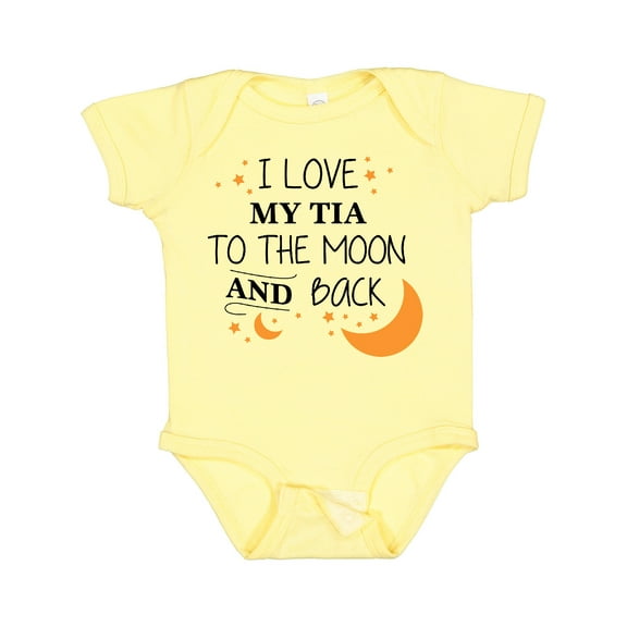 Inktastic I Love My Tia to the Moon and Back Boys or Girls Baby Bodysuit