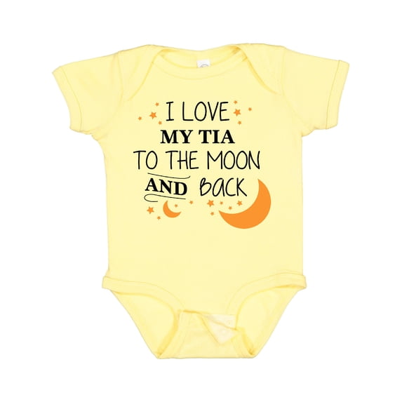 Inktastic I Love My Tia to the Moon and Back Boys or Girls Baby Bodysuit