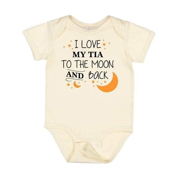 Inktastic I Love My Tia to the Moon and Back Boys or Girls Baby Bodysuit