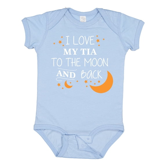 Inktastic I Love My Tia to the Moon and Back Boys or Girls Baby Bodysuit