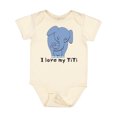 thumbnail image 1 of Inktastic I Love My Titi Elephant Blue Boys Baby Bodysuit, 1 of 5