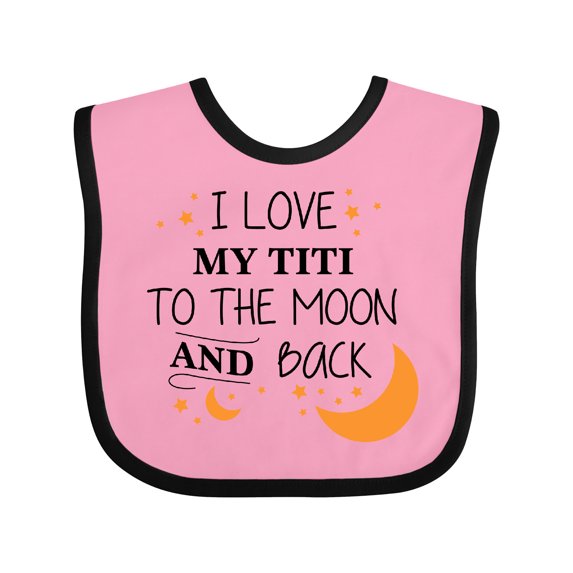 Inktastic I Love My Titi to the Moon and Back Boys or Girls Baby Bib