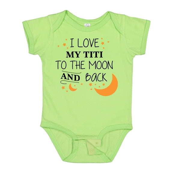 Inktastic I Love My Titi to the Moon and Back Boys or Girls Baby Bodysuit