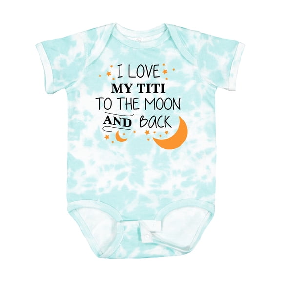 Inktastic I Love My Titi to the Moon and Back Boys or Girls Baby Bodysuit