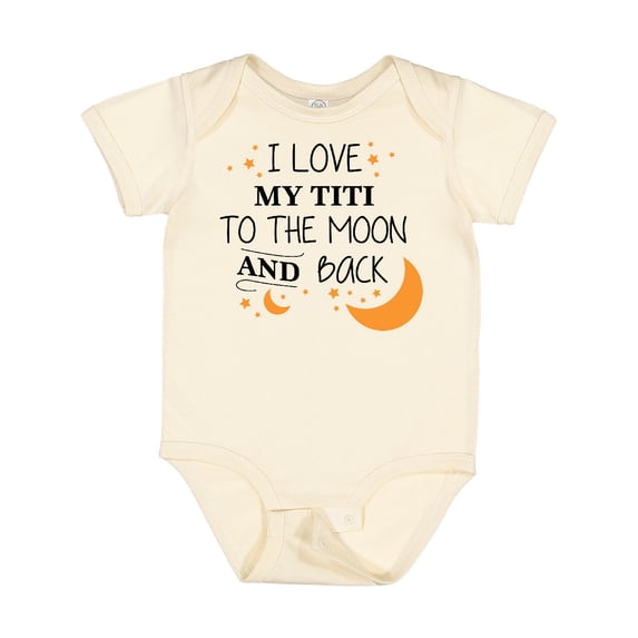 Inktastic I Love My Titi to the Moon and Back Boys or Girls Baby Bodysuit