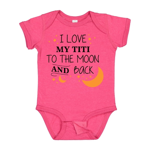 Inktastic I Love My Titi to the Moon and Back Boys or Girls Baby Bodysuit