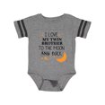 thumbnail image 1 of Inktastic I Love My Twin Brother to the Moon and Back Boys or Girls Baby Bodysuit, 1 of 4