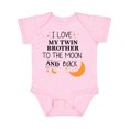 thumbnail image 1 of Inktastic I Love My Twin Brother to the Moon and Back Boys or Girls Baby Bodysuit, 1 of 5