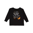 thumbnail image 1 of Inktastic I Love My Twin Sister To The Moon and Back Boys or Girls Long Sleeve Toddler T-Shirt, 1 of 5