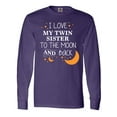thumbnail image 1 of Inktastic I Love My Twin Sister To The Moon and Back Long Sleeve T-Shirt, 1 of 5