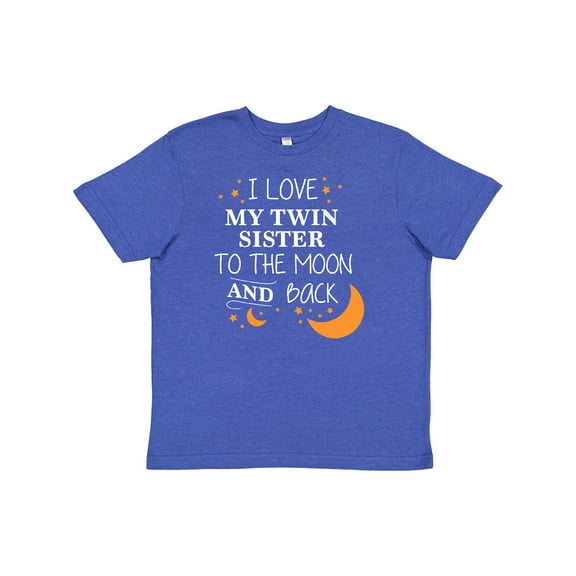 Inktastic I Love My Twin Sister To The Moon and Back Youth T-Shirt