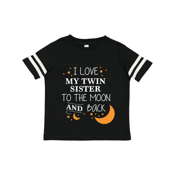 Inktastic I Love My Twin Sister to the Moon and Back Boys or Girls Toddler T-Shirt